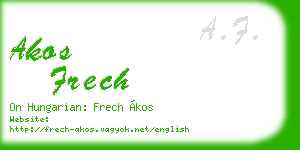 akos frech business card