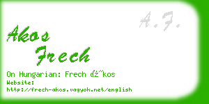 akos frech business card